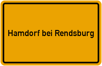 City Sign Hamdorf bei Rendsburg