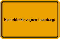 Ortsschild Hamfelde (Herzogtum Lauenburg)