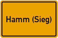 Ortsschild von Gemeinde Hamm (Sieg) in Rheinland-Pfalz