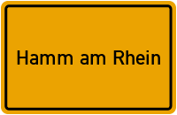 City Sign Hamm am Rhein