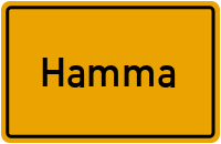 Ortsschild von Gemeinde Hamma in Thüringen