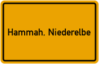 Ortsschild von Gemeinde Hammah, Niederelbe in Niedersachsen