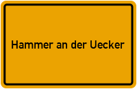 City Sign Hammer an der Uecker