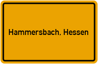 City Sign Hammersbach, Hessen