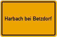 Ortsschild Harbach bei Betzdorf
