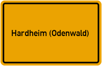 City Sign Hardheim (Odenwald)