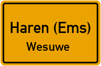 Straßenverzeichnis Haren (Ems) Wesuwe