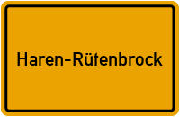 Ortsschild Haren-Rütenbrock