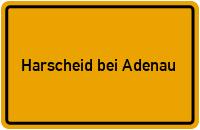 City Sign Harscheid bei Adenau