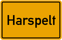 Ortsschild von Gemeinde Harspelt in Rheinland-Pfalz