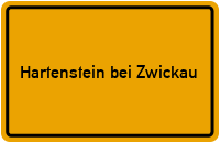 City Sign Hartenstein bei Zwickau