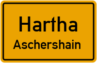 Straßenverzeichnis Hartha Aschershain