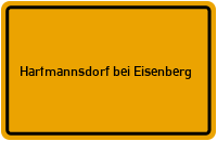 City Sign Hartmannsdorf bei Eisenberg