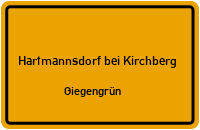 Giegengrüner Straße in Hartmannsdorf bei KirchbergGiegengrün
