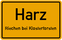 Grenzweg in HarzRiechen bei Klosterforsten