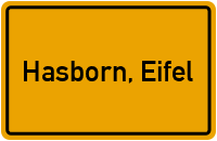 City Sign Hasborn, Eifel
