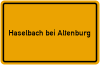 City Sign Haselbach bei Altenburg