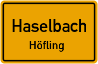 Straßenverzeichnis Haselbach Höfling