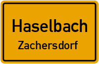 Straßenverzeichnis Haselbach Zachersdorf