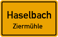 Straßenverzeichnis Haselbach Ziermühle