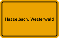 City Sign Hasselbach, Westerwald