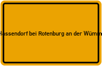 City Sign Hassendorf bei Rotenburg an der Wümme