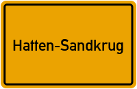 Ortsschild Hatten-Sandkrug