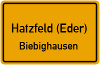 Straßen in Hatzfeld (Eder) Biebighausen