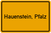 City Sign Hauenstein, Pfalz