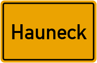 Ortsschild von Gemeinde Hauneck in Hessen