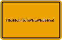 City Sign Hausach (Schwarzwaldbahn)