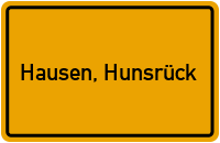 City Sign Hausen, Hunsrück