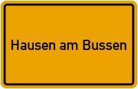 Ortsschild von Gemeinde Hausen am Bussen in Baden-Württemberg