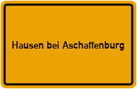 City Sign Hausen bei Aschaffenburg