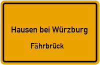 Straßenverzeichnis Hausen bei Würzburg Fährbrück
