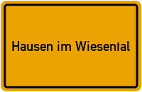 Wiesestraße in 79688 Hausen im Wiesental