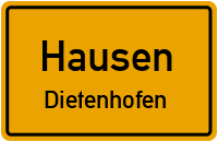 Straßenverzeichnis Hausen Dietenhofen
