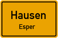 Straßenverzeichnis Hausen Esper