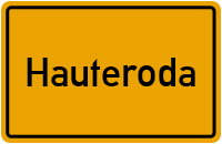 Ortsschild von Gemeinde Hauteroda in Thüringen
