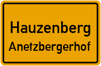 Straßenverzeichnis Hauzenberg Anetzbergerhof