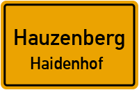 Straßenverzeichnis Hauzenberg Haidenhof