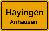 Straßen in Hayingen Anhausen