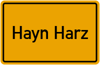 Ortsschild Hayn Harz