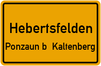 Straßenverzeichnis Hebertsfelden Ponzaun b. Kaltenberg