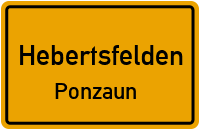Straßenverzeichnis Hebertsfelden Ponzaun