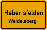Straßenverzeichnis Hebertsfelden Weidelsberg