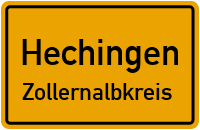 Ortsschild Hechingen.Zollernalbkreis