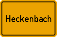 Ortsschild von Gemeinde Heckenbach in Rheinland-Pfalz