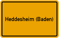 City Sign Heddesheim (Baden)