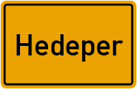 Ortsschild von Gemeinde Hedeper in Niedersachsen